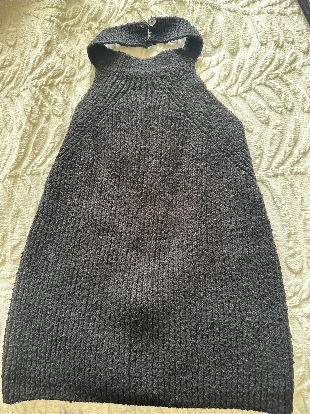 Zara Black Sleeveless halter Neck Knit Sweater